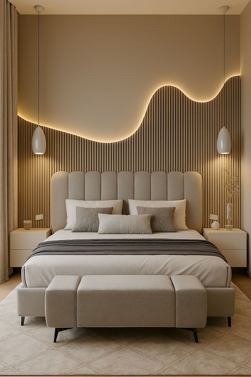 Bedroom feature wall